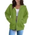thumbnail image 3 of HAJWOH Womens Zip Up Hoodies Long Sleeve Oversized Sweatshirts Y2K Jacket Pockets Spring Fall Winter Outfits Fashion Clothes, 3 of 6