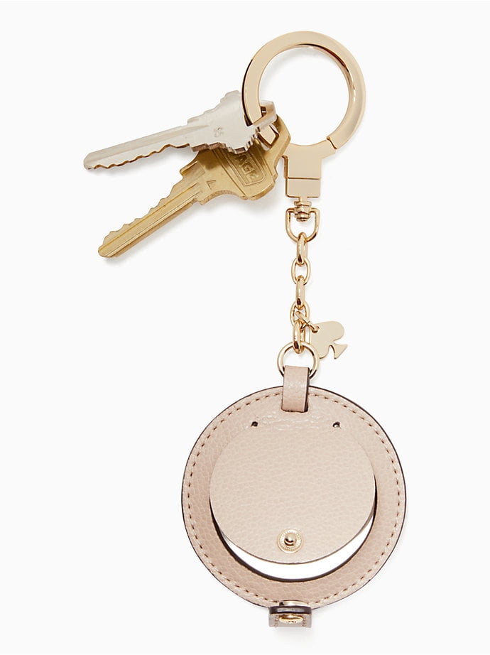 Kate Spade New York Women S Circle Mirror Leather Keychain Rose Cloud Walmart Com