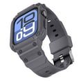 thumbnail image 2 of Dwitch Band for iWatch Series 10 46mm, Rugged TPU Sport Band with Integrated Case,Protective Bumper for Outdoor & Fitness Use,Gray, 2 of 5