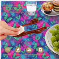 thumbnail image 6 of Butterfly and Teal Pink Pattern Round Tablecloth 60"x60", Wrinkle Resistant Wipeable Table Cover for Kitchen Dining Room Picnic Patio and Party, 6 of 6
