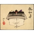 thumbnail image 2 of Tsukioka Yoshitoshi 14x12 Black Ornate Wood Framed Double Matted Museum Art Print Titled: Fuwa Banzaemon in a Dancing Costume (1882), 2 of 5