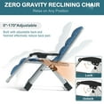 thumbnail image 4 of NAIZEA Zero Gravity Chair, Removable Soft Cushion, Headrest and Cup Holder, Folding Adjustable Lying Chair, 440 lbs, 4 of 8