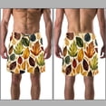 thumbnail image 3 of luoweisi Men's Beach Shorts Quick Dry Swim Trunks with Mesh Lining Thanksgiving Leaves S, 3 of 5