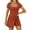 Orange, variant on UAMVSH Rompers for Women Trendy Bodycon Tie Cinched Waist Short Sleeve Jumpsuit with Pockets Summer Breathable Dress Athletic Outfits(X-Large,Orange)