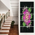 thumbnail image 1 of Fleur Fractale Parfaite en Violet et Vert - Impression sur Toile d'Art Floral, 1 of 3