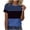 Blue, variant on T Shirts for Women Short Sleeve Crew Neck Striped Color Block T-Shirts Loose Tunic Blouses Trendy Casual Tee Tops