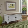 thumbnail image 3 of Homestyles Bermuda Wood Storage Bench in Off White, 3 of 5