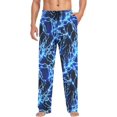 thumbnail image 3 of HPINK-T Blue Lightning Men's Pajama Pants Soft Comfy Sleep Lounge Pants Pjs Bottoms with Pockets, 3 of 7