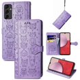 thumbnail image 1 of Funda Cartera FOXDOCK para Samsung Galaxy A14 5G , Flip PU con Relieve de Gatos y Perros, Tarjetero y Soporte, 1 of 6