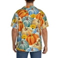 thumbnail image 5 of Disketp Men's Hawaiian Pumpkins Sunflowers Print Shirts Button Down Holiday Beach Shirts-Small, 5 of 7