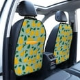 thumbnail image 2 of Cute Yellow Pear BackSeat Car Organiser, Waterproof Scratchproof Car Seat Protector with Pocket for Kids Dogs Pets, Kick Mat Back Seat Protector, 2 Pack Back Seat Cover, 2 of 5