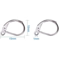 thumbnail image 2 of 60pcs Leverback Ear Wires Stainless Steel Lever Back Earrings Findings Earring Leverback Hoop (10x15mm), 2 of 8