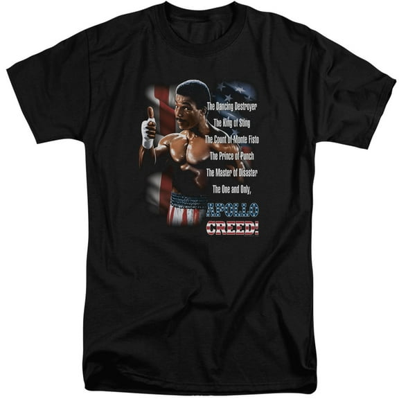 Rocky Ii The One And Only Adult Tall T-Shirt Black