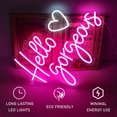thumbnail image 5 of CADODIS Hello Gorgeous Love Neon Sign LED Light Wall Decor USB Powered Dimmable Sign Wedding Party Bedroom Lady Woman Gift，PINK&WHITE, 5 of 5