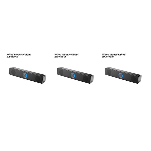 Matsuzay Altavoz compatible con Bluetooth Barra de bocina doble Estéreo Subwoofer Altavoz Barra de sonido de audio en el hogar Teatro TV PC de alto Type1 NO1