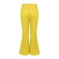 thumbnail image 5 of Audhol Womens Sweatpants Women's Fleece Lined Leggings Flare Pants Thermal Warm High Waisted Winter Bootcut Dress Pants Fleece Lined Pants Women Yellow XL, 5 of 8