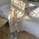 thumbnail image 1 of Ropa de dormir a cuadros para mujer, camisón de estilo japonés coreano, vestido de noche, ropa de casa, pijama de manga corta con volantes y pétalos, 1 of 4