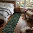 thumbnail image 2 of ARJINCUTE Spring Blooms Vintage Black Runner Rugs 2' x 8', Soft Touch, Non Slip, Low Pile, Machine Washable, Foldable, 2 of 9