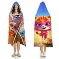 thumbnail image 4 of Super Kitties Cloak Hooded Blanket Soft Wearable Blanket Hoodie Throw Cape for Couch Kids Adults 50"x60", 4 of 8