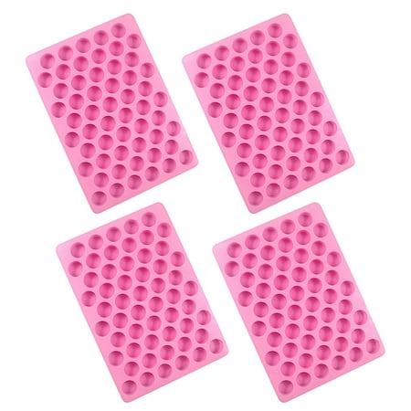 

Zioy 4Pcs Cake Molds Reused Not Easily Deformed Convenient Cleaning Easy to Release Soft Bake Silicone 55 Cavity Small Cylindrical Chocolate Molds