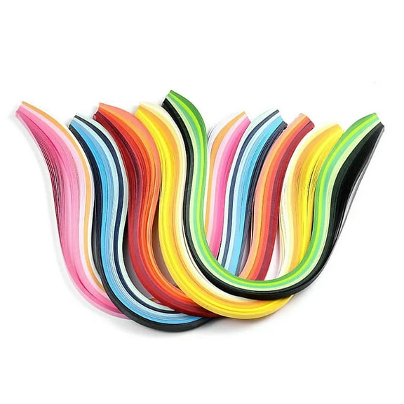 U8MO 1200Strips Quilling Paper Random 6 Color For DIY Craft Decor Relief Gift 5mm Wid