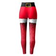 thumbnail image 6 of Christmas Leggings for Women High Waisted Santa Claus Print Ankle Length Seasonal Printed Leggings Soft Brushed Pants, 6 of 6