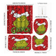 thumbnail image 2 of Juegos De Baño Navideños Cortina De Ducha Impermeable,4 Pzs Xtellar rojo, 2 of 4