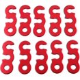 thumbnail image 1 of nipocaio Replacement Ropes for Tent Rope Fluorescent Tent, Aluminum Tent Runner Tensioner Tent Awning Rope Accessories Three Eyes Open Rope Buckle(Trumpet-Red), 1 of 5