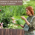 thumbnail image 4 of 2-Pack Wood Landscape Edging Border, 11.81" H x 47.24" L Decorative No Dig Garden Edging for Landscaping, Flexible Garden Border, Flower Bed Edging, Picket Fence for Lawn Edging, Brown Color, 4 of 7
