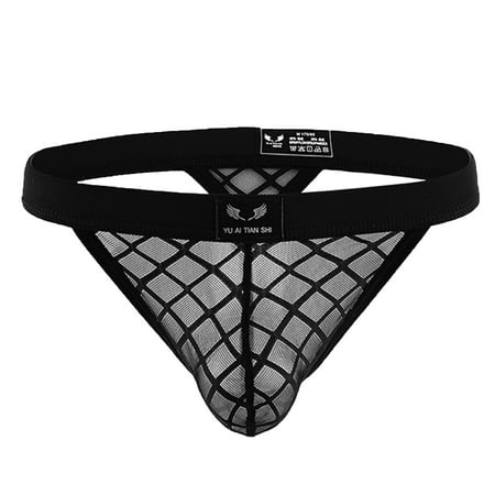 

Panties For Men Underwear Fashion Transparent Low Waist Mesh Thong