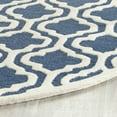 thumbnail image 3 of SAFAVIEH Cambridge Kirsten Geometric Wool Area Rug, Navy/Ivory, 8' x 8' Round, 3 of 7