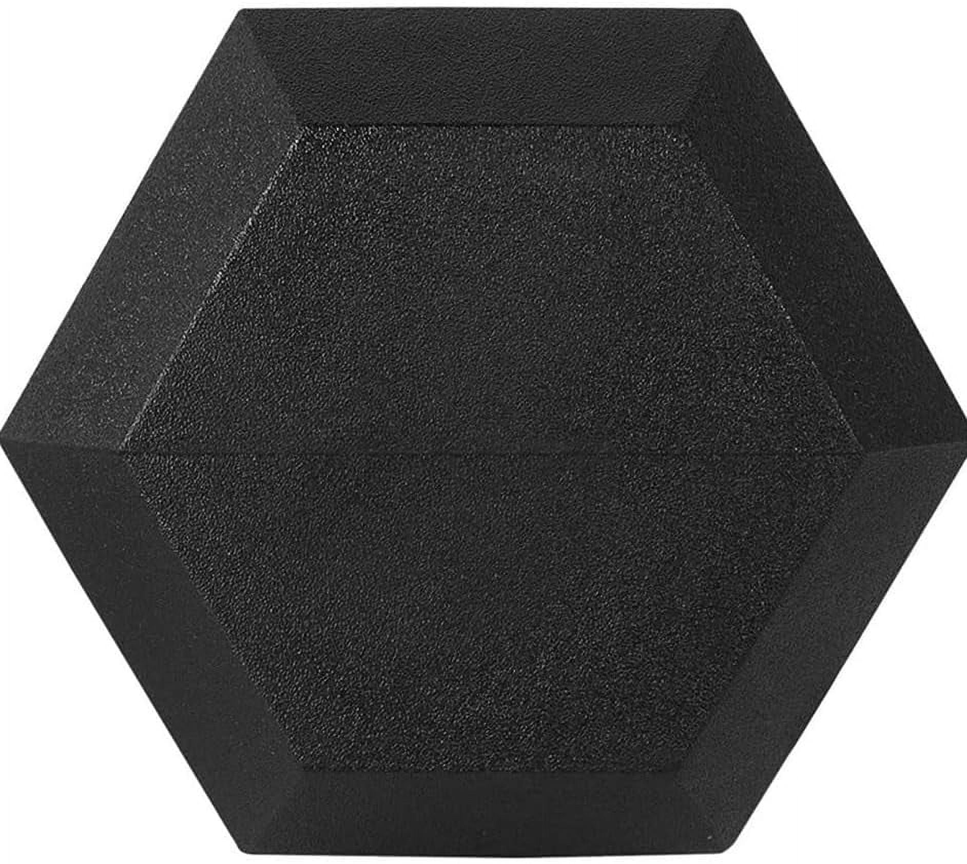 Barbell Rubber encased Hex Dumbbell Weights with Metal Handles for Strength Training, Full Body Workout. Sold as a Pairs,8