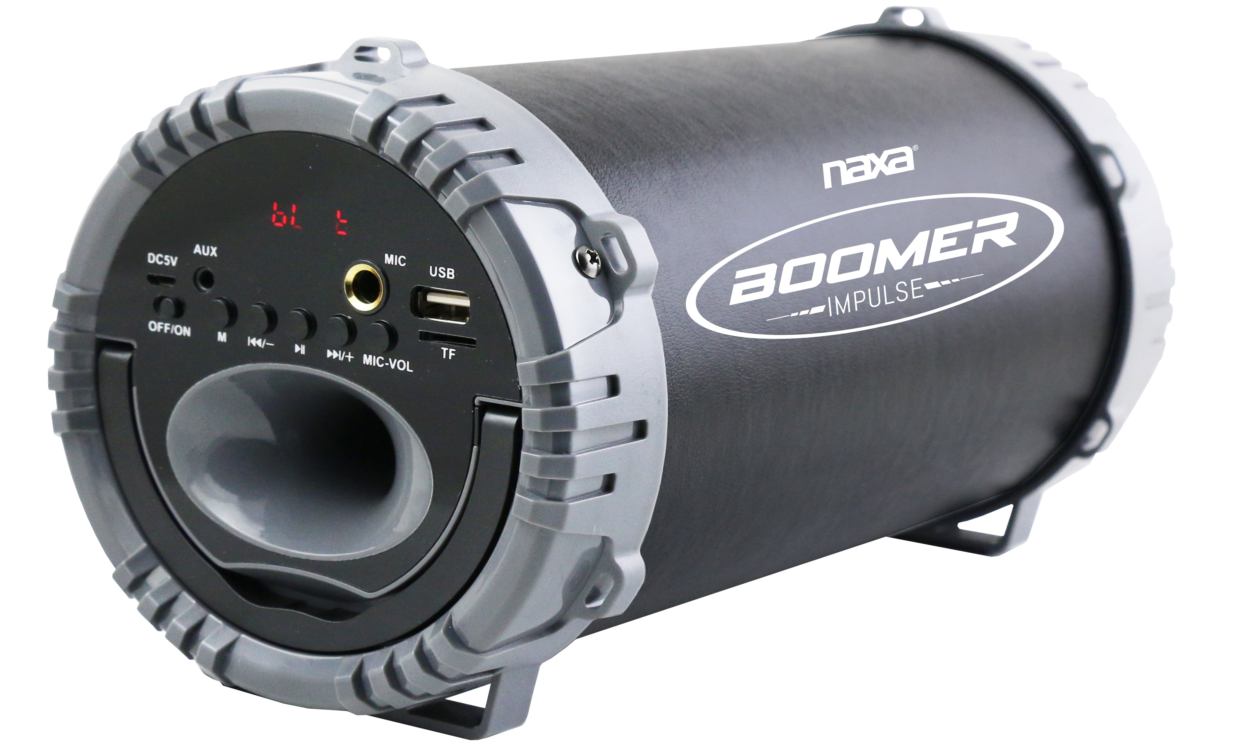 Naxa Bluetooth Boombox, Gray, NAS-3084-GRY