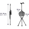 thumbnail image 7 of KMINA PRO - Walking Cane with Seat for Seniors (Height Adjustable Handle), Carbon Fiber Canes for Men, Folding Walking Stick with Seat, Adjustable Cane with Stool Seat, 7 of 7