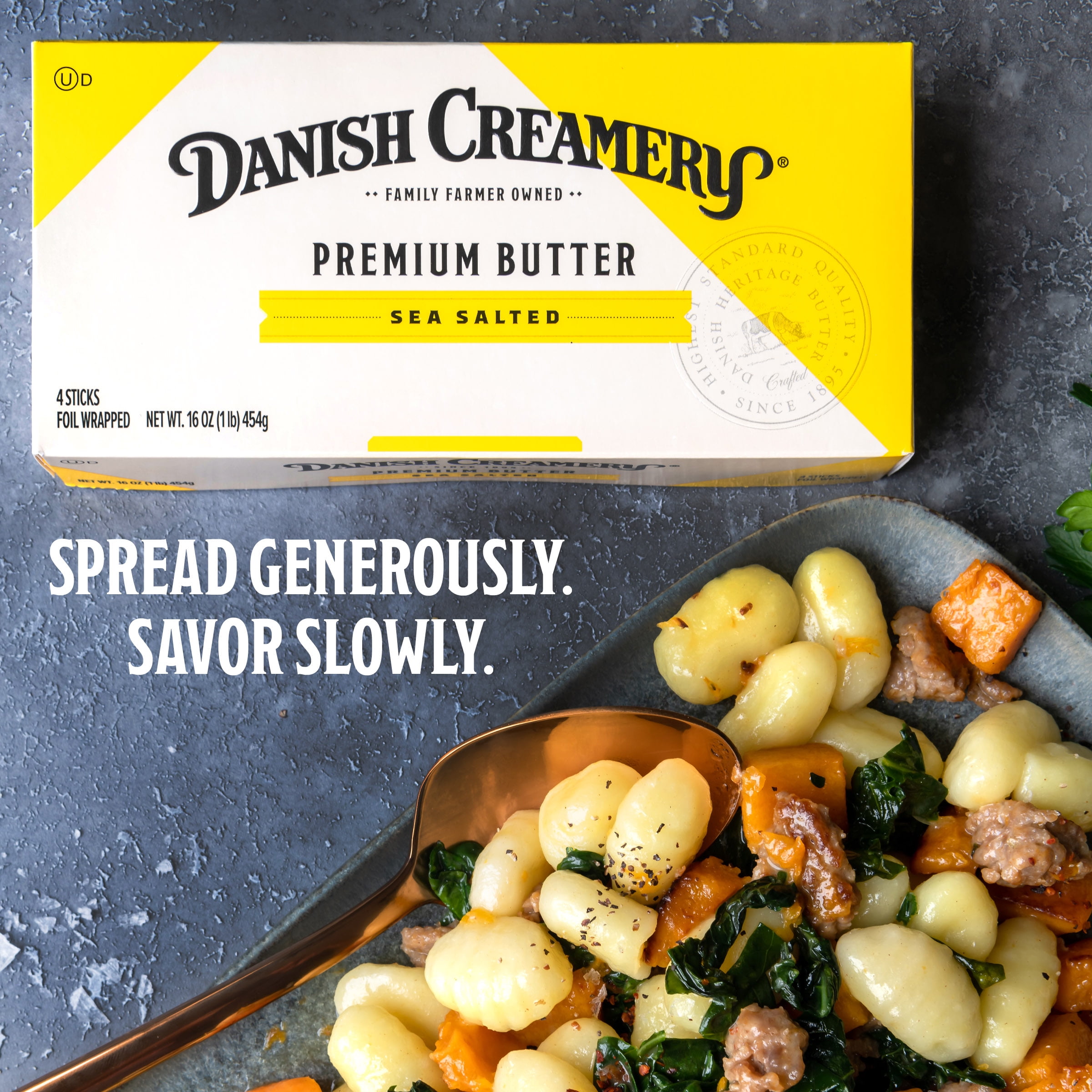 Danish Creamery Premium Sea Salted Butter Sticks 4 ea, Butter & Margarine