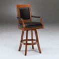 thumbnail image 1 of Hillsdale Kingston 30" Game Swivel Leather Back Bar Stool in Light Cherry, 1 of 2