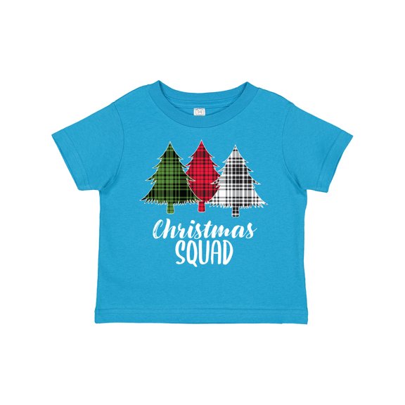 Inktastic Christmas Squad with Plaid Trees Boys or Girls Toddler T-Shirt