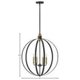 thumbnail image 4 of 83034BK Lark Cirque - 4 Light Medium Orb Chandelier In Transitional and Modern Style-27.5 Inches Tall and 24 Inches Wide, 4 of 9