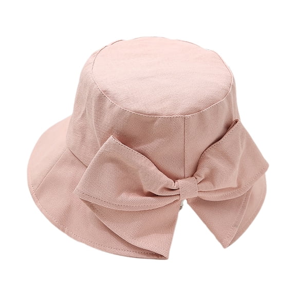 Women’s Bucket Hat Bow Detail Back Slit Sun Hat Casual Sun Protection Travel Hat