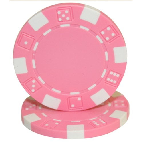 Get 1 Free Buy 2 50 Pink Striped Dice 11.5g Clay Poker Chips New