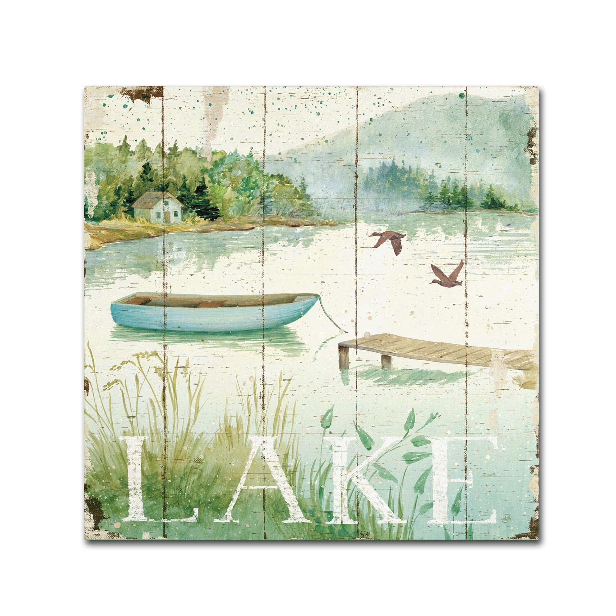 Trademark Fine Art "Lakeside II" Canvas Art by Daphne Brissonnet