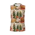thumbnail image 6 of Lsque Holiday Christmas Stars Print Men's Cotton Blend Sleeveless Muscle Shirts (S-3XL)- Moisture Wicking, Odor Protection, UPF 30+,Large, 6 of 8