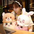 thumbnail image 2 of Joli Lapin Shiba Inu en Peluche Doux Rose Lapin Bubbl, 2 of 5