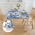 thumbnail image 2 of BANET Tablecloth Square Ruitic Table Cloth Waterproof Fabric Blue White Flower Tablecloths Decorative for Holiday Home Party Wedding Picnic white, 2 of 7