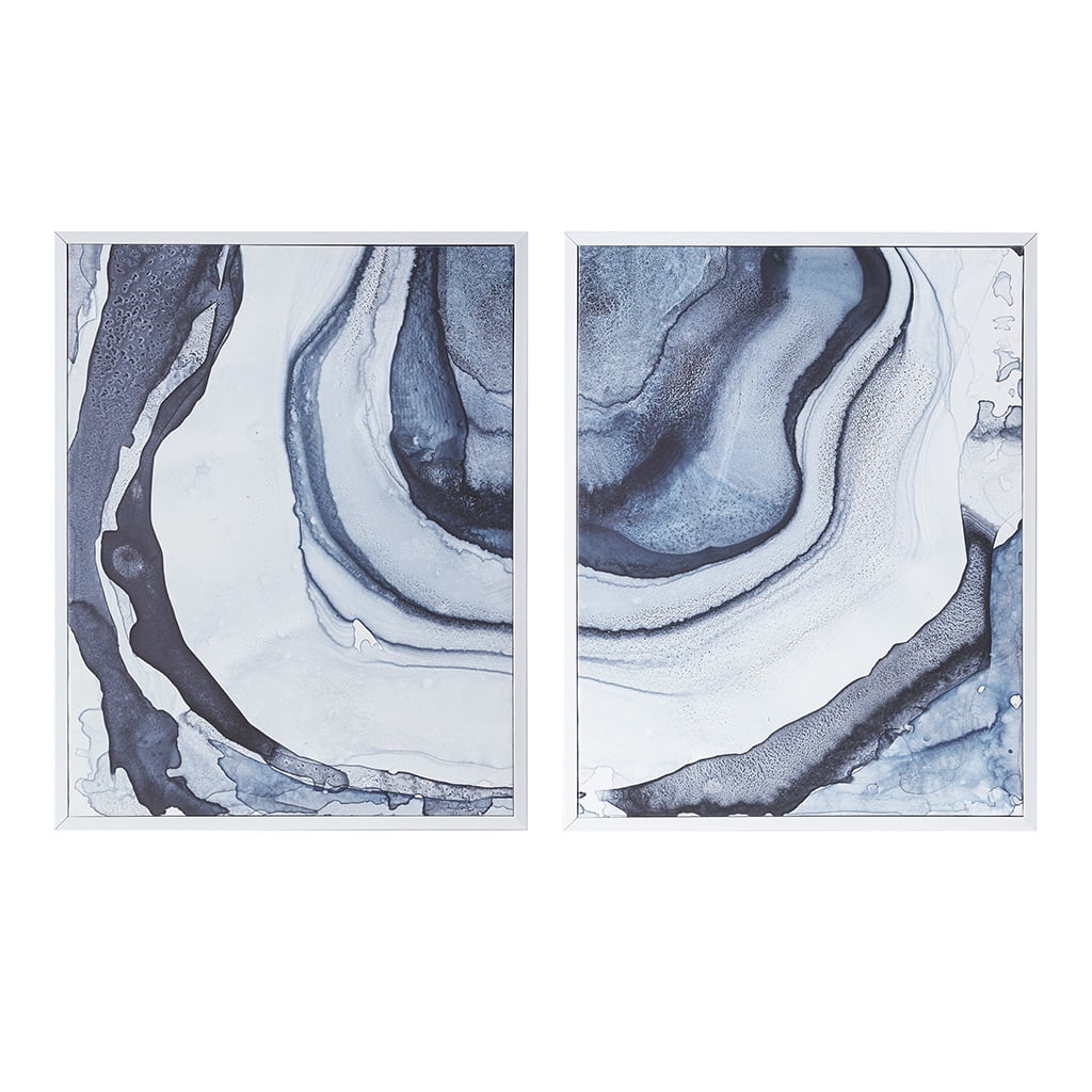 MAYEERTY Wavy Texture Diptych 2-Piece Framed Canvas Wall Art Set