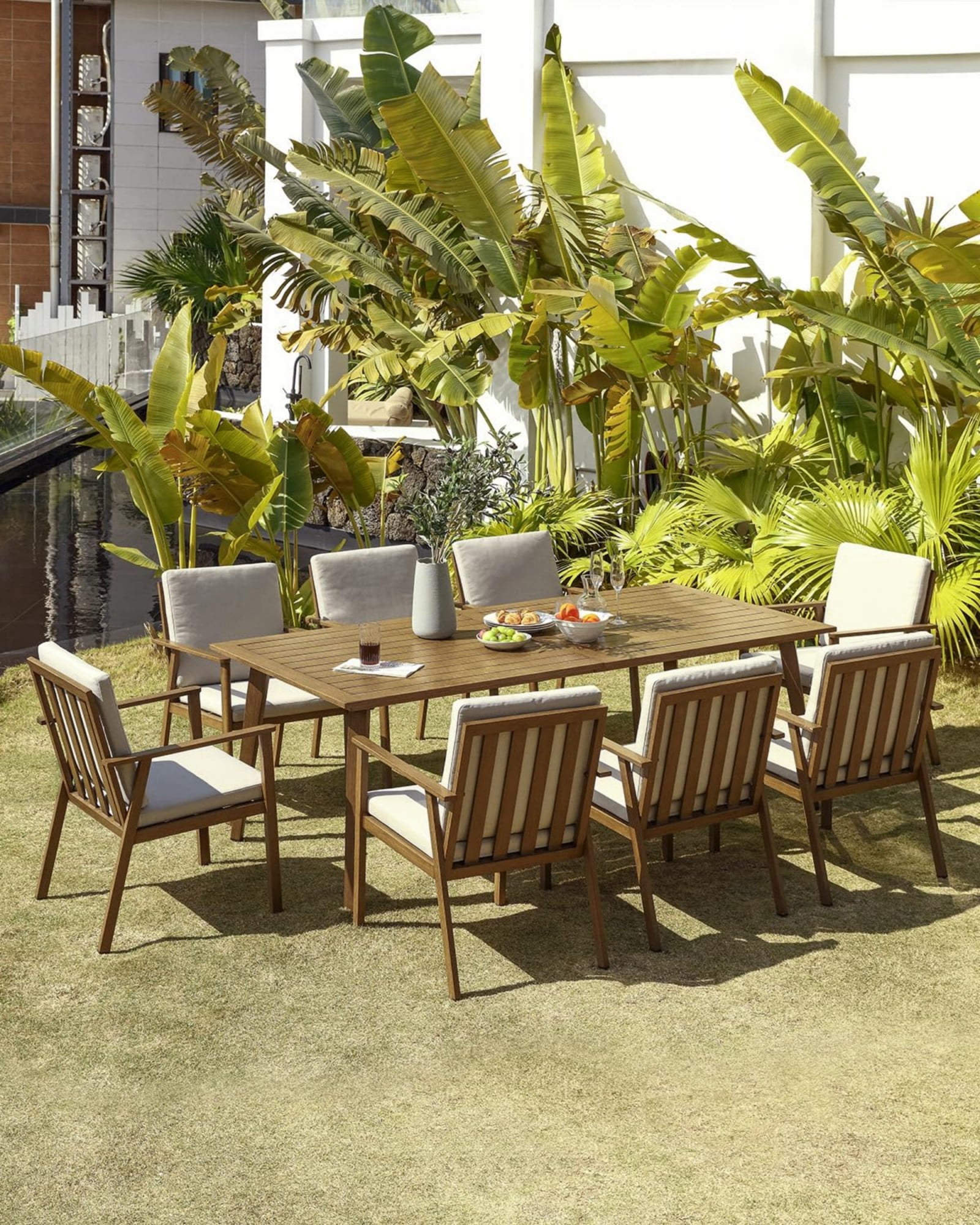 Outdoor Patio Dining Chairs Set of 4, Aluminum Outdoor Dining Chairs with Thick Cushions, All Weather Rustproof Patio Furniture for Garden, Deck, Porch, Poolside, Brown