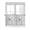 CadetBlue Gray, variant on Half Window Curtain 36 Inches Long, White Green Dandelion Window Treatment Curtain Drapes, Grey Floral Leaves Small Tier Curtains for Bathroom Over Sink, 27.5"x36", 2 Panels
