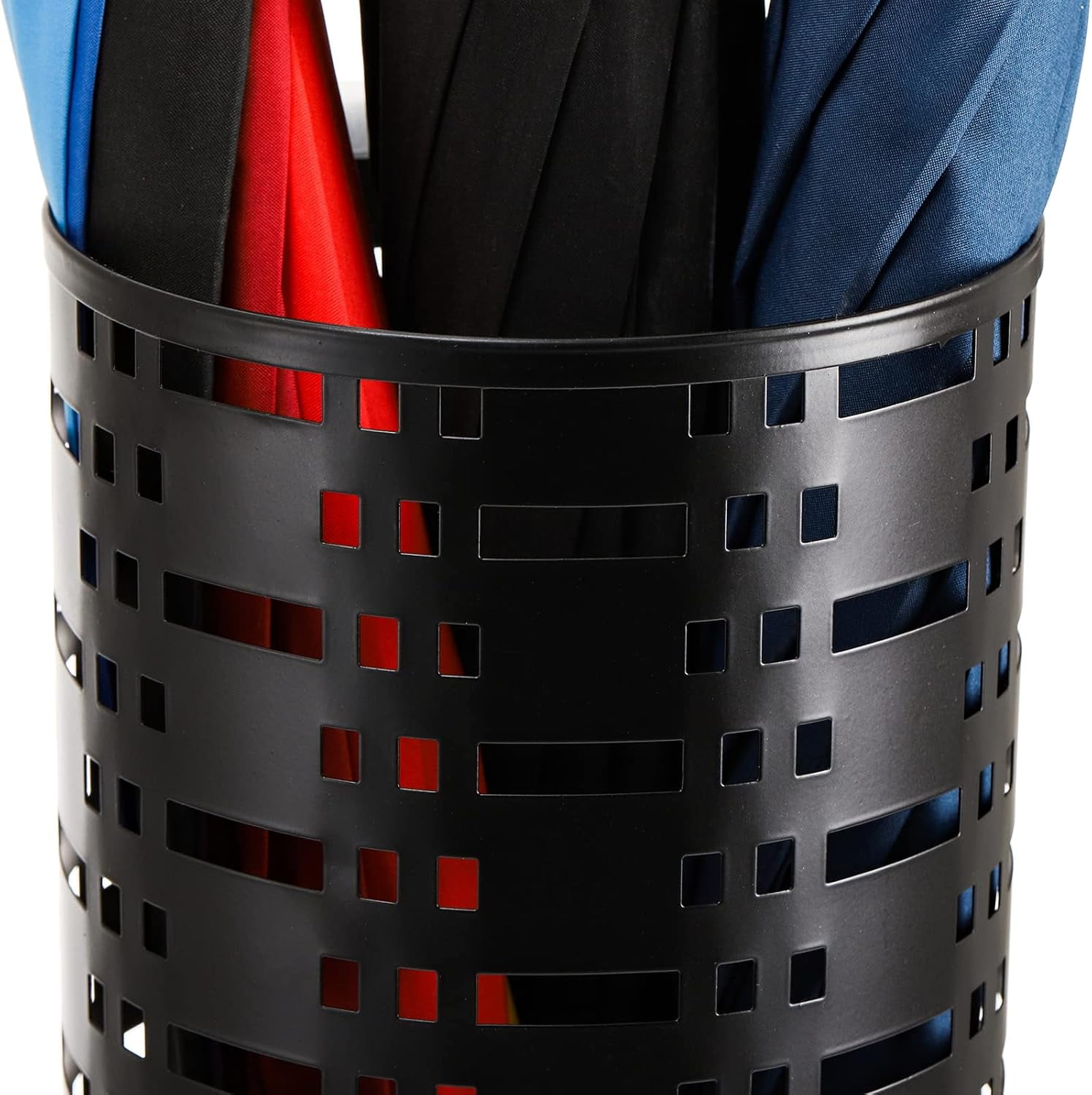Metal Round Umbrella Stand Rack, Free Standing Umbrella Holder for Canes Walking Sticks for Entryway, Home, Office Decor