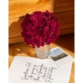 thumbnail image 3 of Silk Hydrangea Artificial Flowers Heads with Stems for Wedding Home Decor Pack of 6 (Purple), 3 of 5