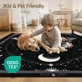 thumbnail image 4 of ODIKA 9'x12' Washable Area Rug Non-Shedding, Easy Care Death Academia Moth Gothic Witchy Mystical Galaxy Stars Moons for Master Suite, California King, Under Bed, 4 of 7